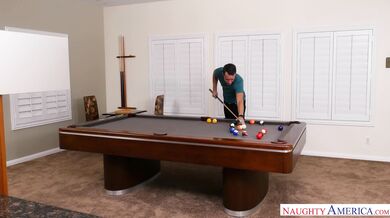 Naughty Elena Koshka knows how to win at billiards