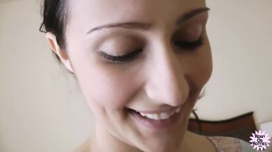 Pregnant woman gives perfect blowjob