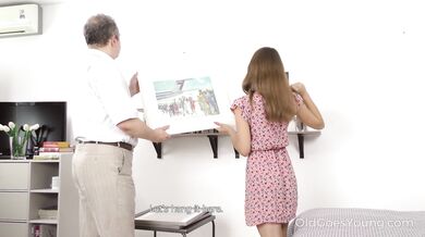 Busty teen Kecy Hill rides old man