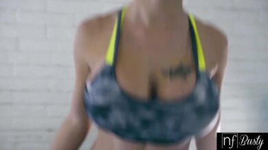 Peta Jensen's workout turns into passionate sex workout