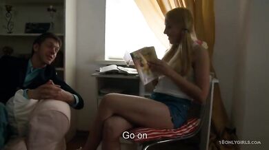 Anal fun with shy teen