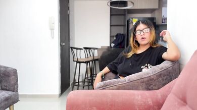 My stepbrother's girlfriend begs me to fuck her hard because she doesn't feel him the way she feels me