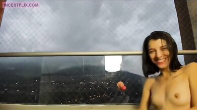 Reyes twins play with their bodies with beautiful view