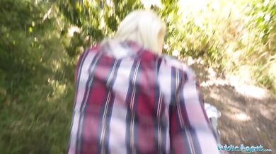 Stranded Hot Blonde Has Time For An Outdoor Fucking