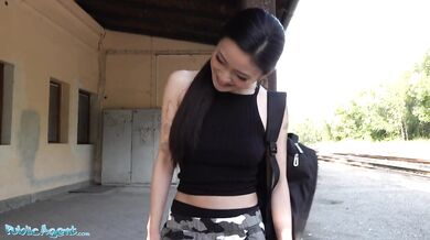 Japanese beauty Rae Lil Black fucks for cash