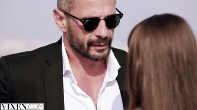 Stunning model Sybil seduces VIP during fashion show