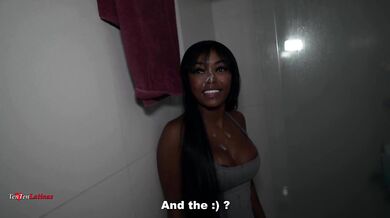 Facial cumshot for baddie latina after her blowjob and hardcore fuck