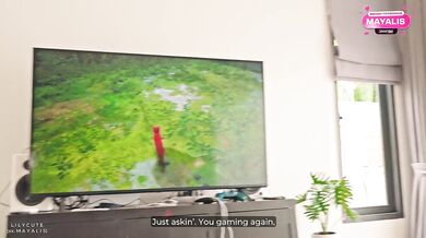 Roommate Sucks My Dick While Talking To Her Boyfriend On The Phone