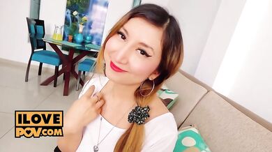 Solange Sun as horny cock sucking cutie on her date night