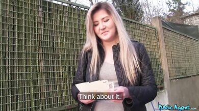 Painfully cute blonde teen gets creampie