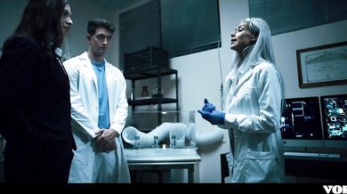 Horny Doctor Fucks Lab Partner Before Unbirthing Him