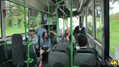 Jumping on a cock in the bus