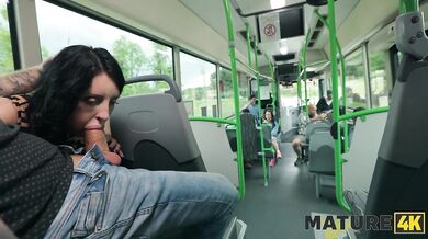 Jumping on a cock in the bus