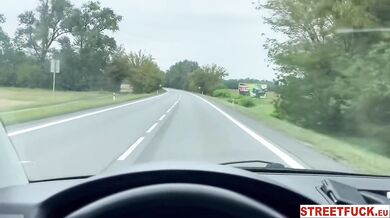 Blonde Michaela Isizzu fucks in the car