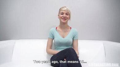 Juicy amateur pussy at casting