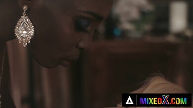 MIXEDX - Interracial pleasure with sexy ebony Zaawaadi and hot MILF Christina Shine