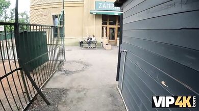 VIP 4K - Sweethearts enjoy rough anal play in public