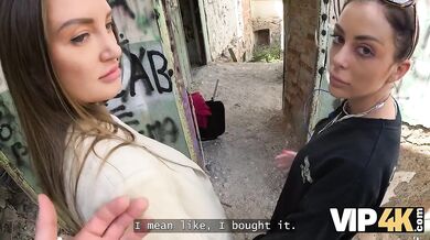 VIP 4K - Sweethearts enjoy rough anal play in public