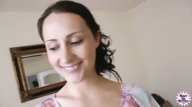 Pregnant woman gives perfect blowjob