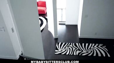 Naughty babysitter Nickey Huntsman Caught Masturbating and then fucked