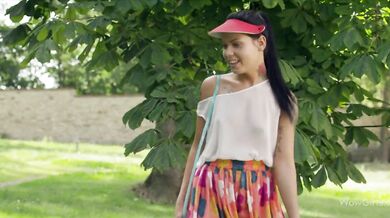 Kristy Black and Sofia Like fuck big cock in threesome in the garden