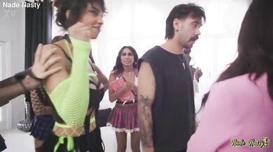 Goths and wild women in gangbang porn