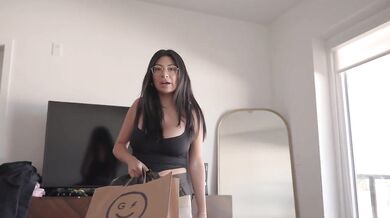 Stepsister caught spending my dad's money so she fucks me to keep it secret