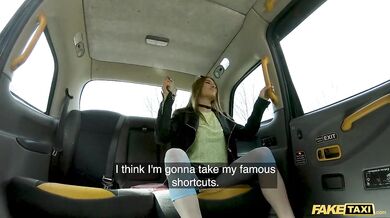 Beauty fucked by big cock in that famous black taxi