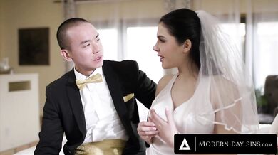 Bridesmaid fucks Italian bride Valentina Nappi on her wedding day