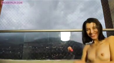 Reyes twins play with their bodies with beautiful view