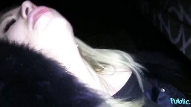 Real public sex on a park bench at Night