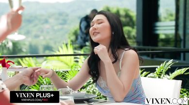 Gorgeous Frenemies Ashley Aixi And Joanna Wei Compete For His Thick Cock