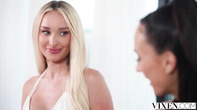 Stunning Blonde Meagan Moore Shares Her Man's Cock With Her Gorgeous Bestie Sarah Illustrates