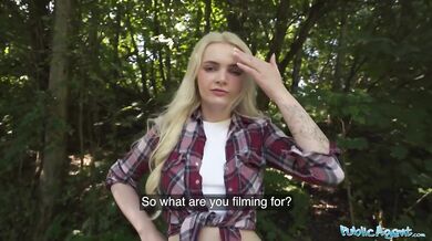 Stranded Hot Blonde Has Time For An Outdoor Fucking