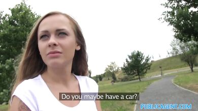 Petite Russian with great tits takes cock for cash