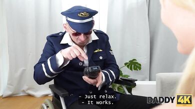 Young sexy blondie Luna Wolfs jumped on veteran's dick