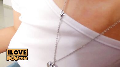 Solange Sun as horny cock sucking cutie on her date night