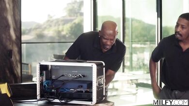 Sexy Blonde Housewife Melissa Stratton Gets Double Teamed By Two Massive BBCs