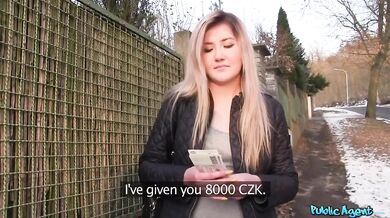 Painfully cute blonde teen gets creampie