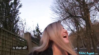 Painfully cute blonde teen gets creampie