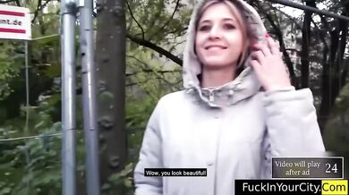 MILF with a huge booty take a banana dick in her mouth and then gets fucked from behind