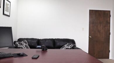 19yo brunette Melania gets her ass fucked in a backroom anal casting