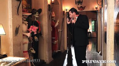 Husband can't resist watching as wife Lexi Lore gets her ass pounded by another man