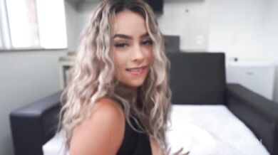 Morganita Brux in black lingerie takes a hard dick in her tight asshole