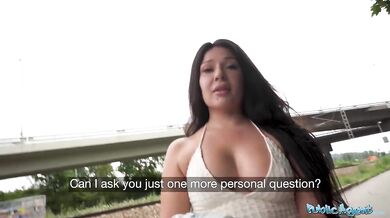 Busty tourist Lola Bratz cheats on her boyfriend with a big dick