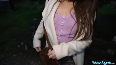 Petite Asian Chinese immigrant gets her tight pussy fucked in public