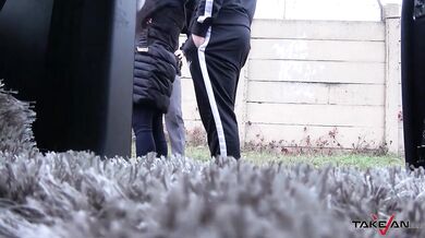 Silvia Dellai caught by police in public fucking with a van