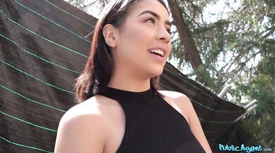 Kitty Love caught on public and fucked hard with deepthroat and facial finish