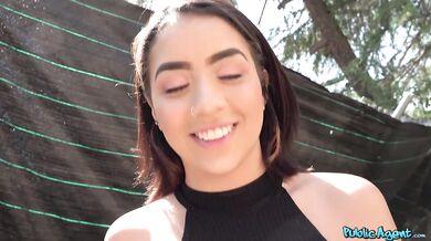 Kitty Love caught on public and fucked hard with deepthroat and facial finish