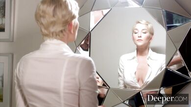 Skye Blue dominates married man with her seductive lingerie and short hair